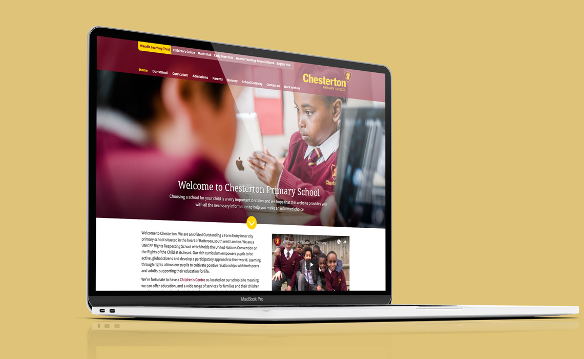 Chesterton Primary School examples of school marketing and website services provided by Communitas PR 
