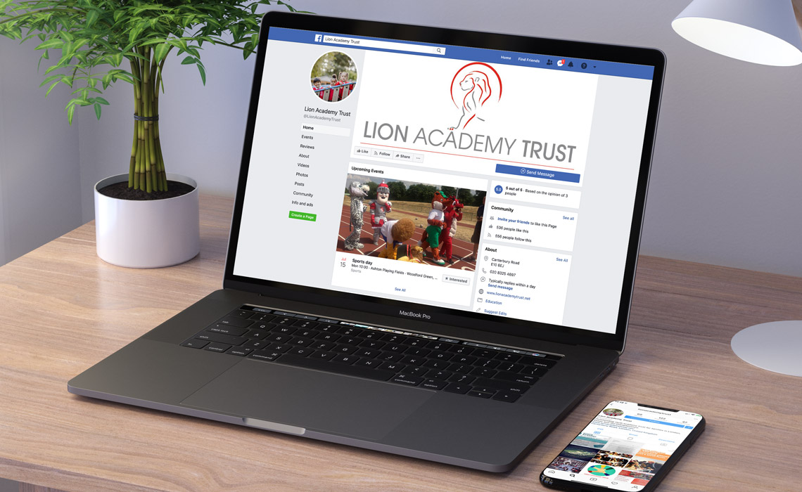 Lion Academy Trust an example of a multi academy trust or school social media and digital marketing campaign planned created and delivered by Communitas PR
